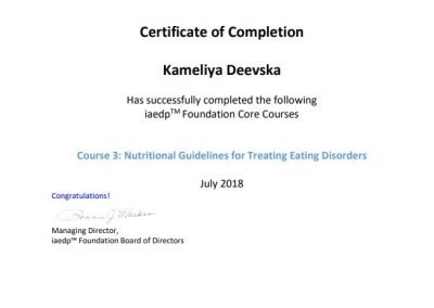Nutritional Guidelines for Treating Eating Disorders
